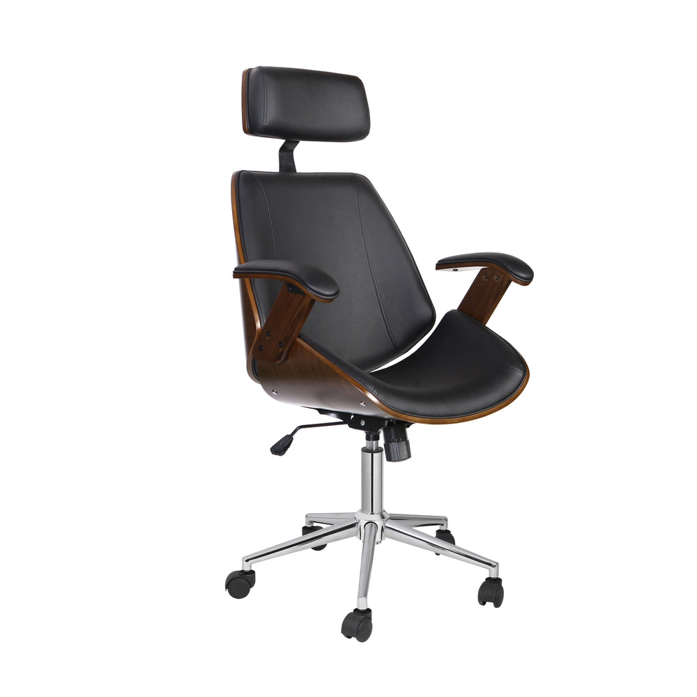 Leather office chair WINDSOR brown/black