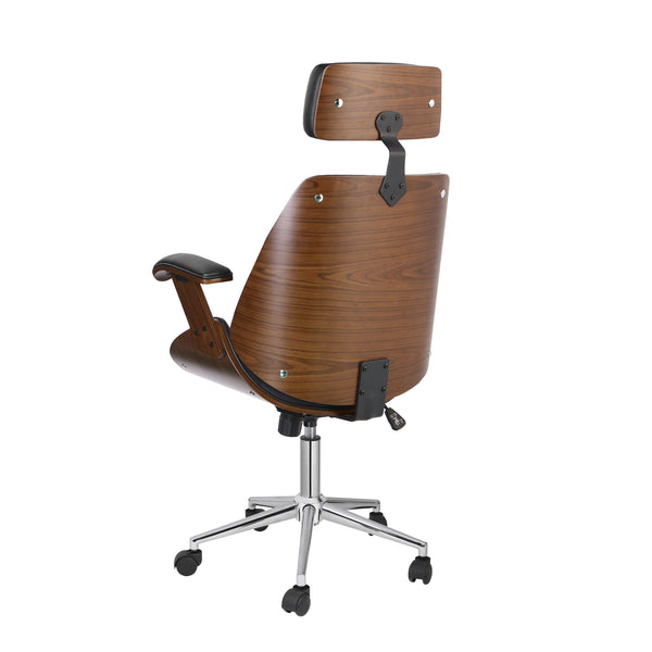 Leather office chair WINDSOR brown/black