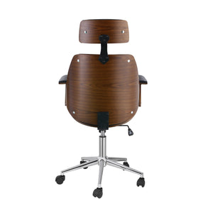Leather office chair WINDSOR brown/black