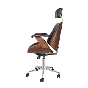 Leather office chair WINDSOR brown/black