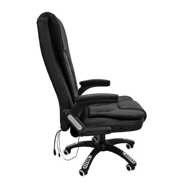 Bürostuhl Leder mit Massagefunktion BART schwarz