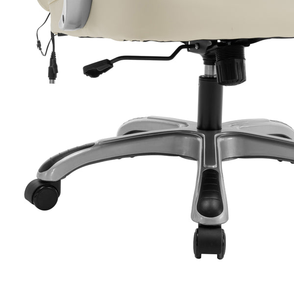 Bürostuhl Leder mit Massagefunktion SORRENTO beige