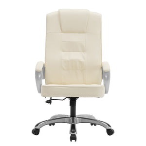 Bürostuhl Leder mit Massagefunktion SORRENTO beige