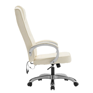 Bürostuhl Leder mit Massagefunktion SORRENTO beige