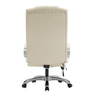 Bürostuhl Leder mit Massagefunktion SORRENTO beige