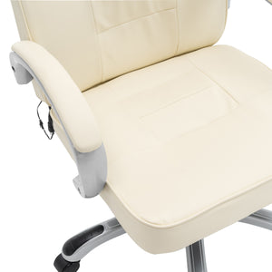Bürostuhl Leder mit Massagefunktion SORRENTO beige