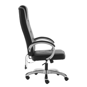 Bürostuhl Leder mit Massagefunktion SORRENTO schwarz