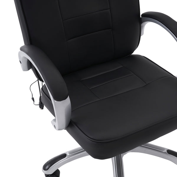 Bürostuhl Leder mit Massagefunktion SORRENTO schwarz