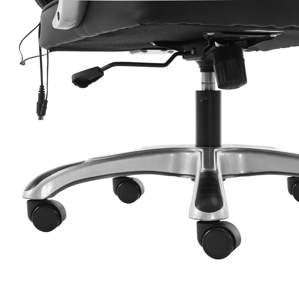 Bürostuhl Leder mit Massagefunktion SORRENTO schwarz