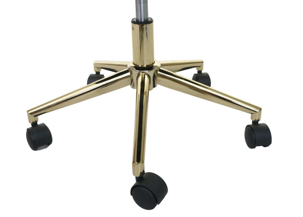 Bürostuhl Orient Samt mit Armlehne goldenes Fusskreuz schwarz
