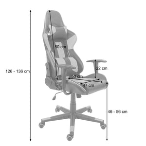 Bürostuhl Racer Gamingstuhl schwarz