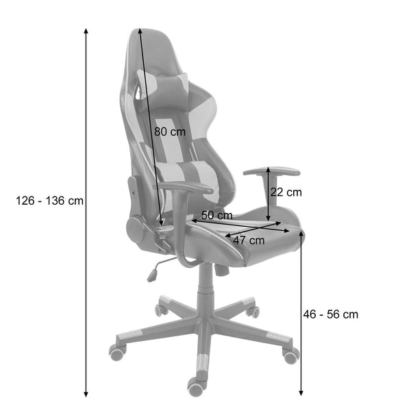 Bürostuhl Racer Gamingstuhl schwarz