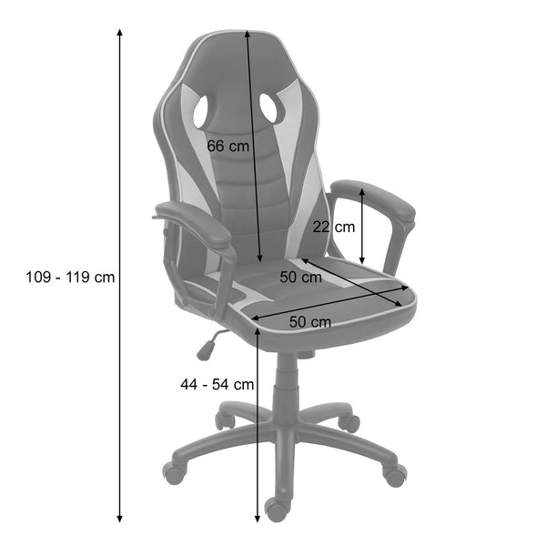 Bürostuhl Racing Chair Gaming-Chair schwarz blau
