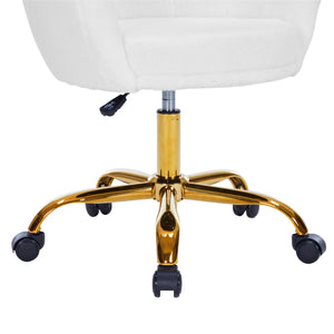 Teddy SHELLY office chair, white/gold