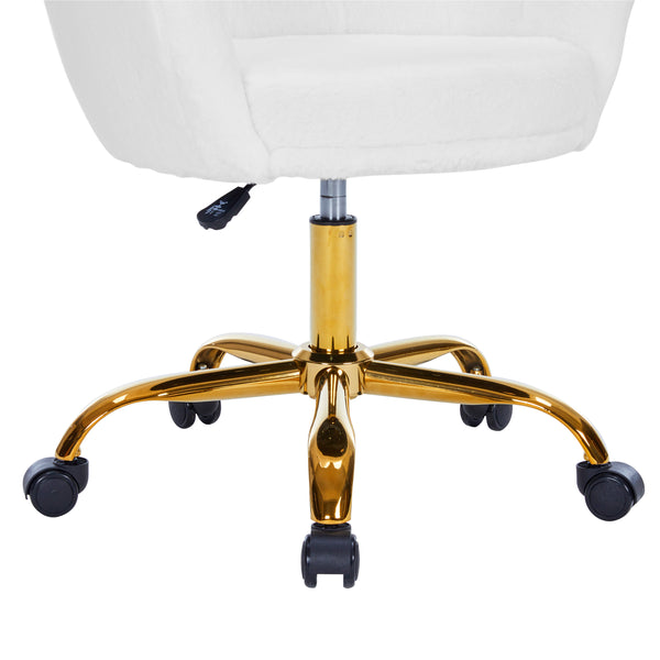 Teddy SHELLY office chair, white/gold