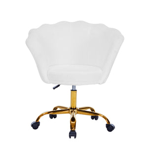 Teddy SHELLY office chair, white/gold