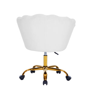 Teddy SHELLY office chair, white/gold