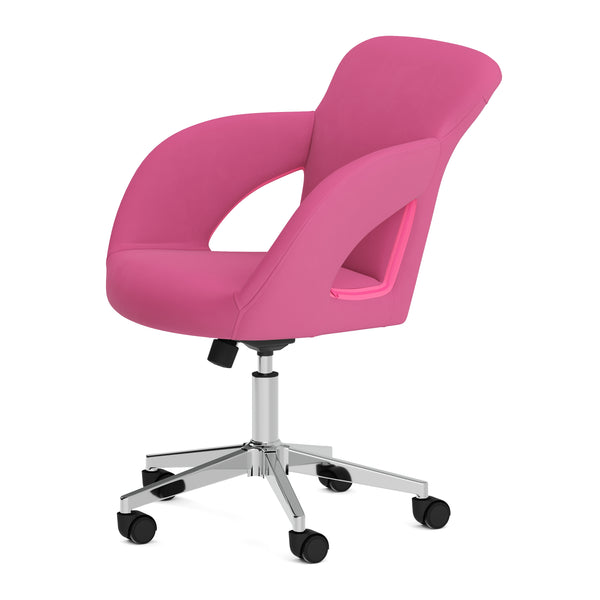 Bürostuhl Leder STELLAN pink