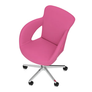 Bürostuhl Leder STELLAN pink