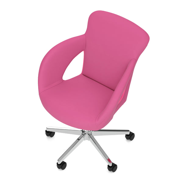 Bürostuhl Leder STELLAN pink