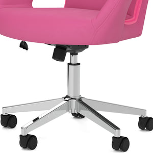 Bürostuhl Leder STELLAN pink