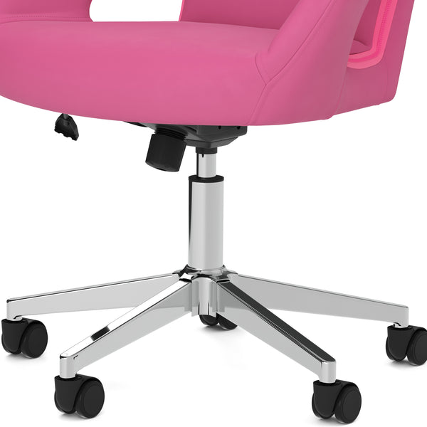Bürostuhl Leder STELLAN pink