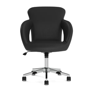 Bürostuhl Leder STELLAN schwarz