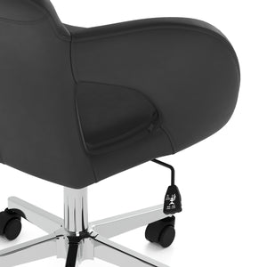 Bürostuhl Leder STELLAN schwarz