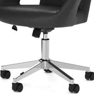 Bürostuhl Leder STELLAN schwarz