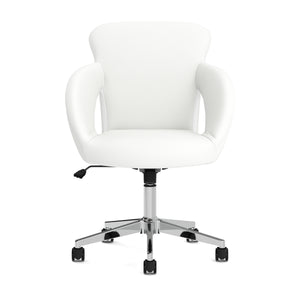 Bürostuhl Leder STELLAN weiss