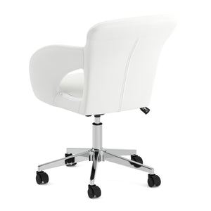 Bürostuhl Leder STELLAN weiss