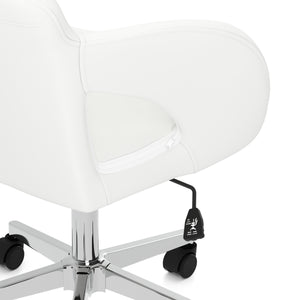 Bürostuhl Leder STELLAN weiss