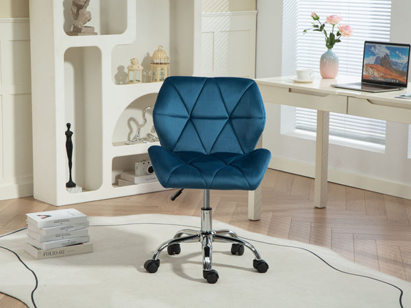 Bürostuhl Samt HEXAGON blau