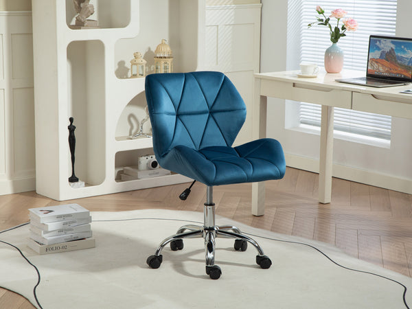 Bürostuhl Samt HEXAGON blau