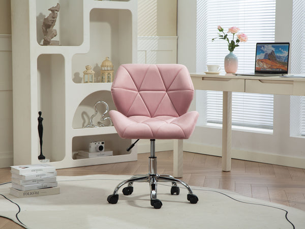 Bürostuhl Samt HEXAGON altrosa