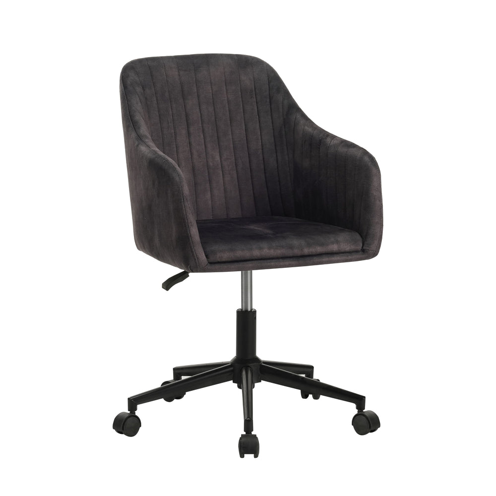 LEE velvet office chair in anthracite