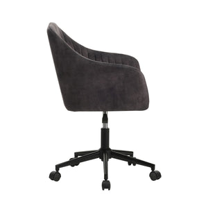 LEE velvet office chair in anthracite