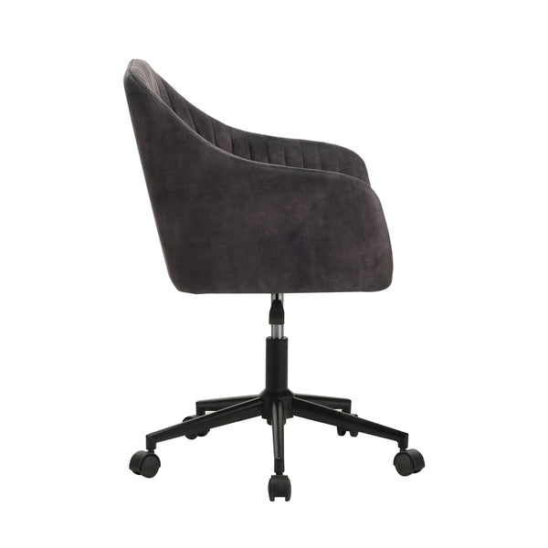 LEE velvet office chair in anthracite