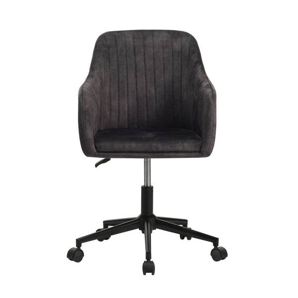 LEE velvet office chair in anthracite