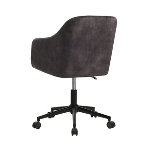 LEE velvet office chair in anthracite