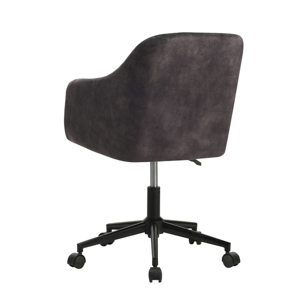 LEE velvet office chair in anthracite