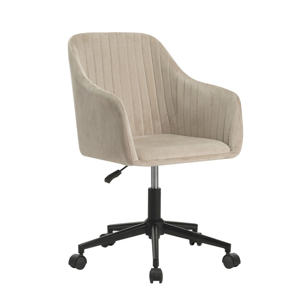 Velvet office chair LEE beige