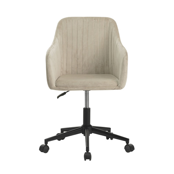 Velvet office chair LEE beige