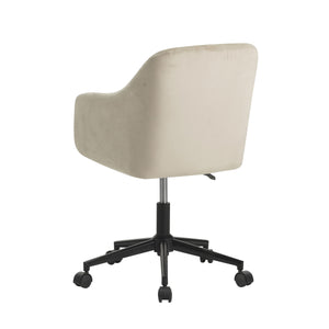 Velvet office chair LEE beige