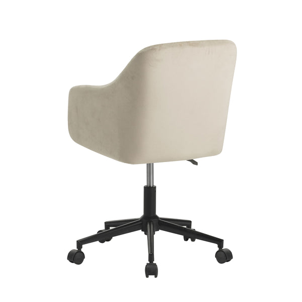 Velvet office chair LEE beige