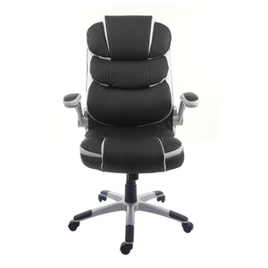 Bürostuhl Schreibtischstuhl, Kunstleder ~ schwarz