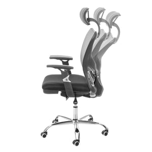 Bürostuhl Sliding-Funktion 150kg belastbar Stoff/Textil schwarz/grau