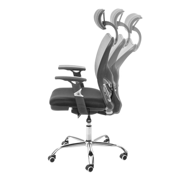 Bürostuhl Sliding-Funktion 150kg belastbar Stoff/Textil schwarz/grau