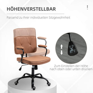 Bürostuhl Vintage Braun 61x58x82-91cm