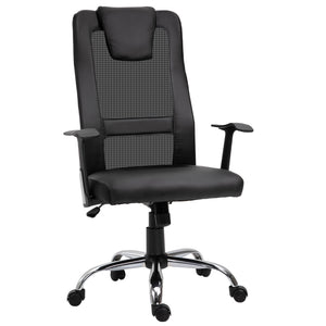Ergonomic office chair, PU, ​​black, 66x73x108-118cm